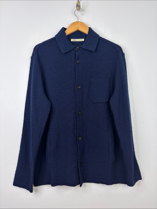Maurizio Baldassari Other - Maurizio Baldassari Sweater Mens 52 US Large Navy Blue Cotton Knit Cardigan Polo